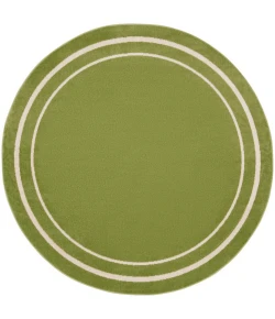 Nourison Home Nourison Essentials NRE02 Green Ivory 4 ft. Round Area Rug