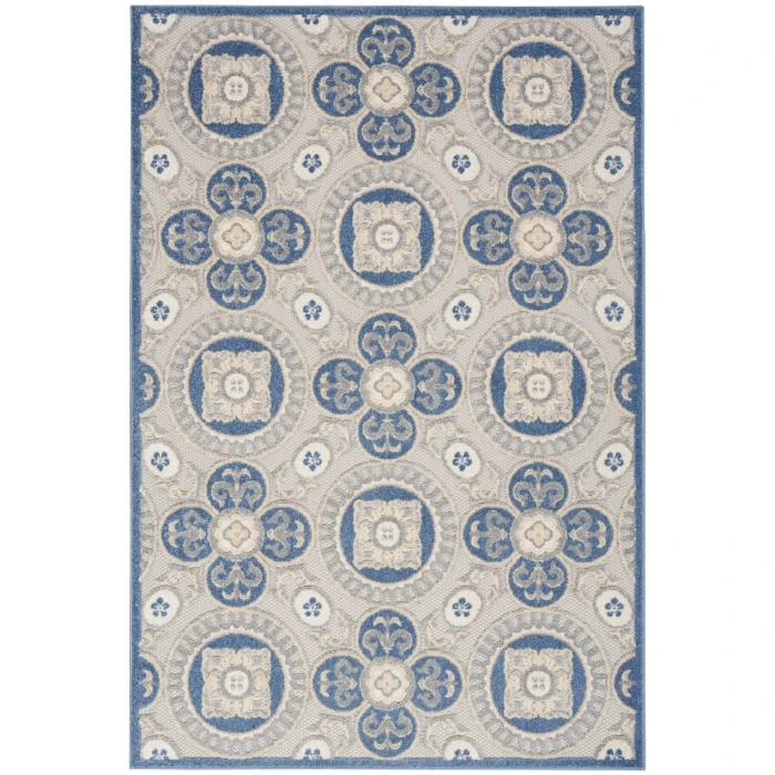 Nourison Aloha Area Rug ALH30 Blue/Grey