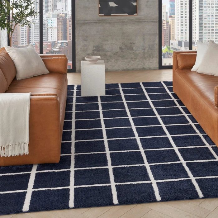 DKNY West End Ave Navy Ivory WTE01 9 ft. X 12 ft. Rect. Rug