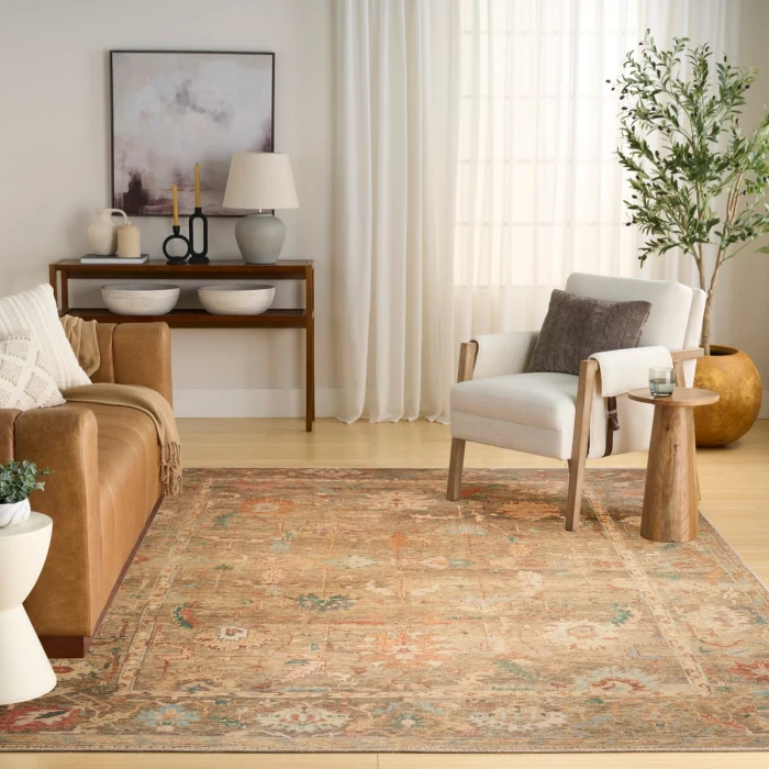 Nourison Vintage Washables Taupe Multicolor VWS09 9 ft. 10 in. X 13 ft. 2 in. Rect. Rug