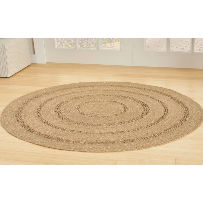 Nourison Natural Seagrass Natural NSG01 4 ft. Round Rug
