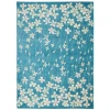 Nourison Home Tranquil TRA04 Turquoise 5 ft. 3 in. X 7 ft. 3 in. Area Rug