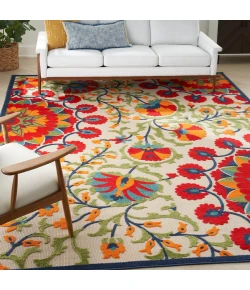 Nourison Home Aloha ALH20 Red Multicolor 9 ft. X 12 ft. Area Rug