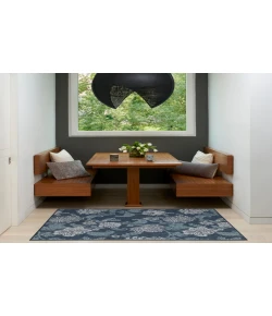 Nourison Home Garden Oasis GOA03 Navy 3 ft. X 5 ft. Area Rug