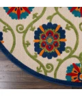 Nourison Aloha Round Area Rug ALH19-Blue/Multicolor