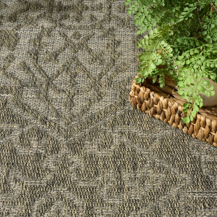 Nourison Tulum Olive TLM05 8 ft. X Round Rug