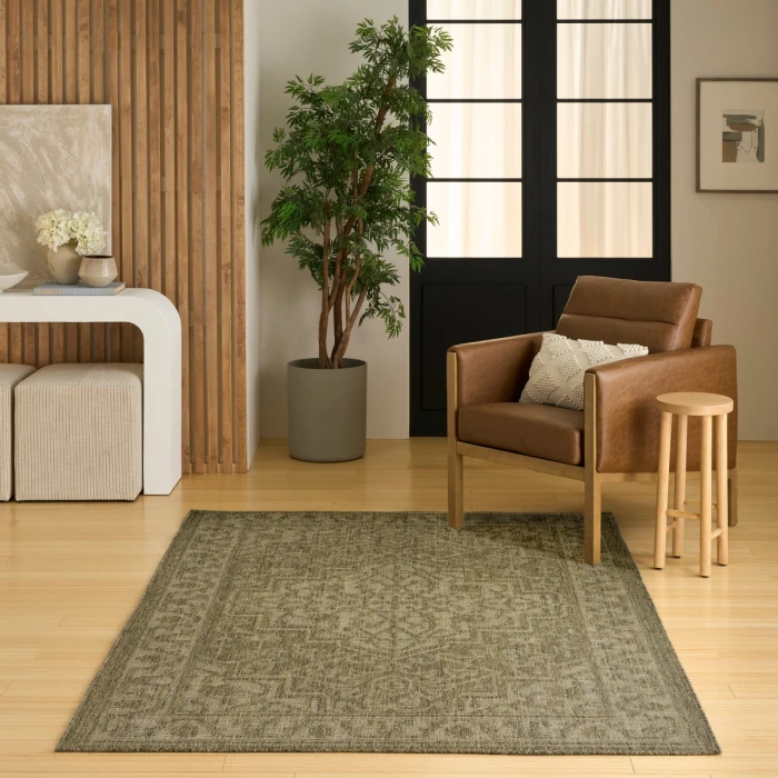 Nourison Tulum Olive TLM05 6 ft. X 9 ft. Rect. Rug