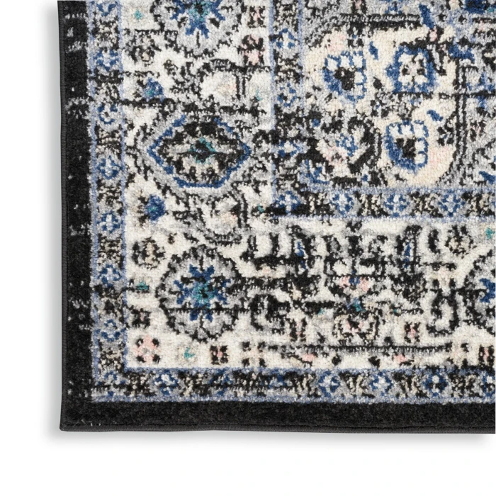 Nourison Passion Area Rug PSN03 Black Ivory 5'3" x 7'3"