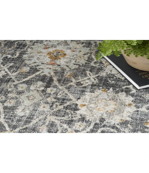 Nourison Oushak Home Charcoal OUS01 5 ft. 5 in. X 7 ft. 3 in. Rectangle Rug