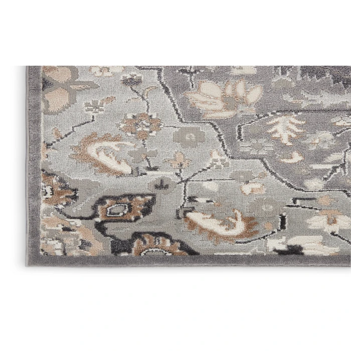 Nourison Elation Grey ETN09 2 ft. 2 in. X 12 ft. Rectangle Rug