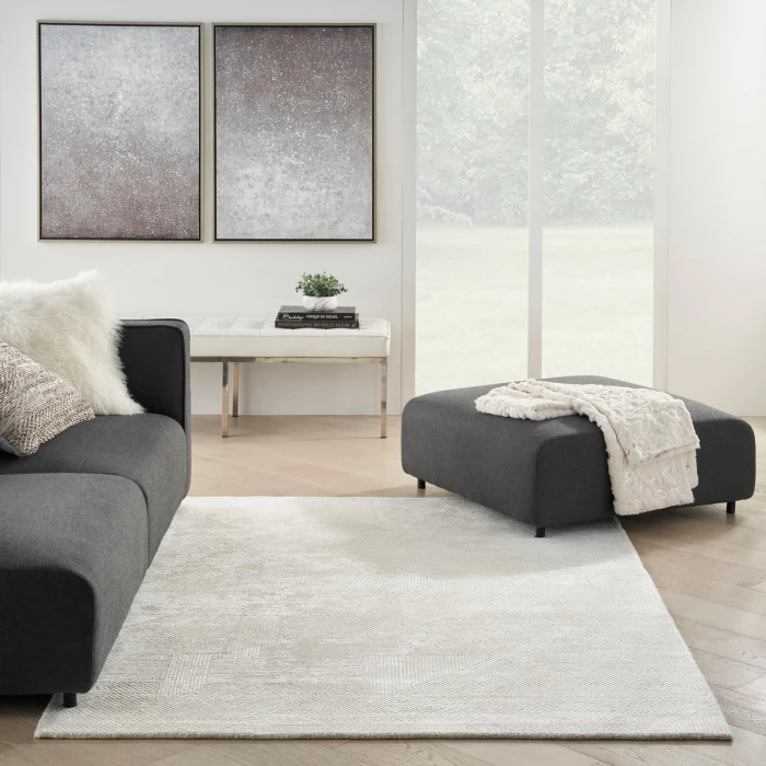 Michael Amini Ma30 Star Area Rug SMR01 Ivory 5'3" x 7'3"