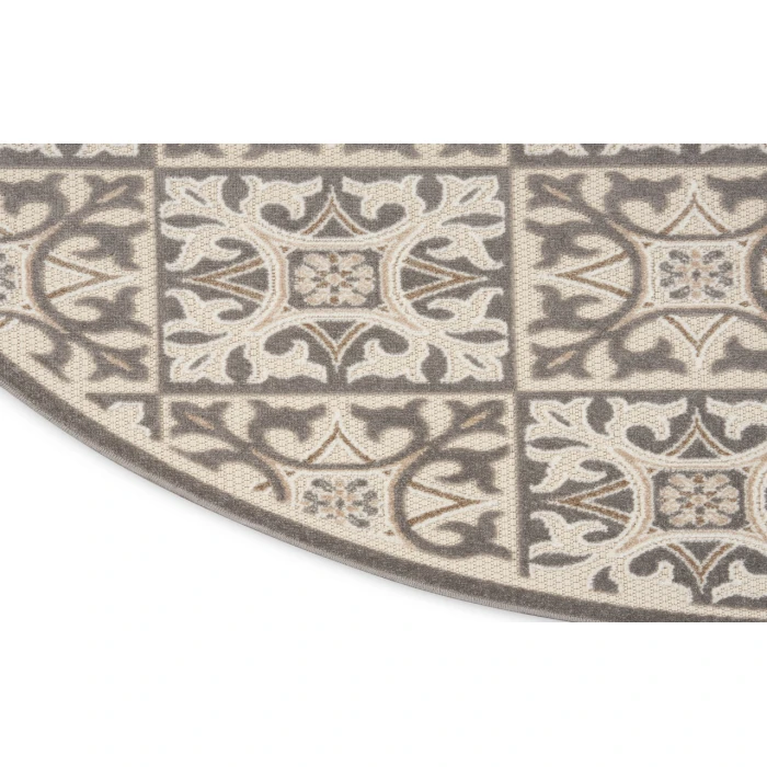 Nourison Aloha Ivory Grey ALH34 7’10” Round Rug