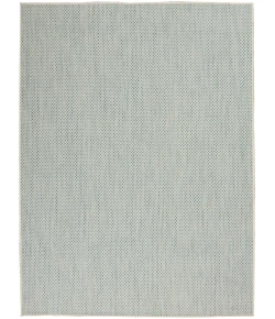 Nourison Home Courtyard COU01 Ivory Aqua 5 ft. X 7 ft. Area Rug