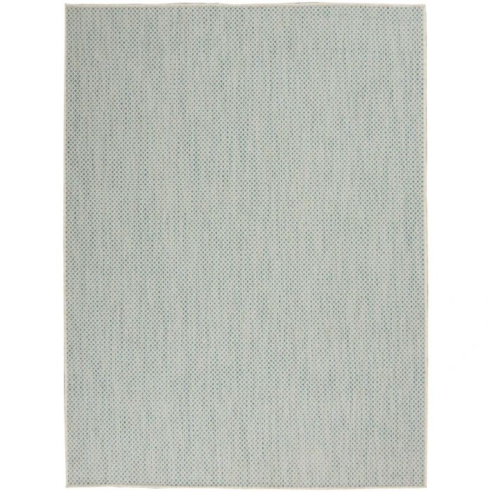Nourison Courtyard Area Rug COU01-Ivory Aqua