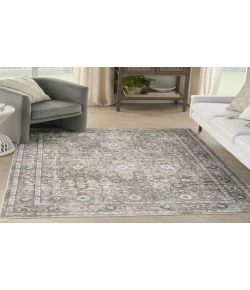 Nourison Home Astra Machine Washable ASW16 Gold Grey 5 ft. 3 in. X 7 ft. Area Rug