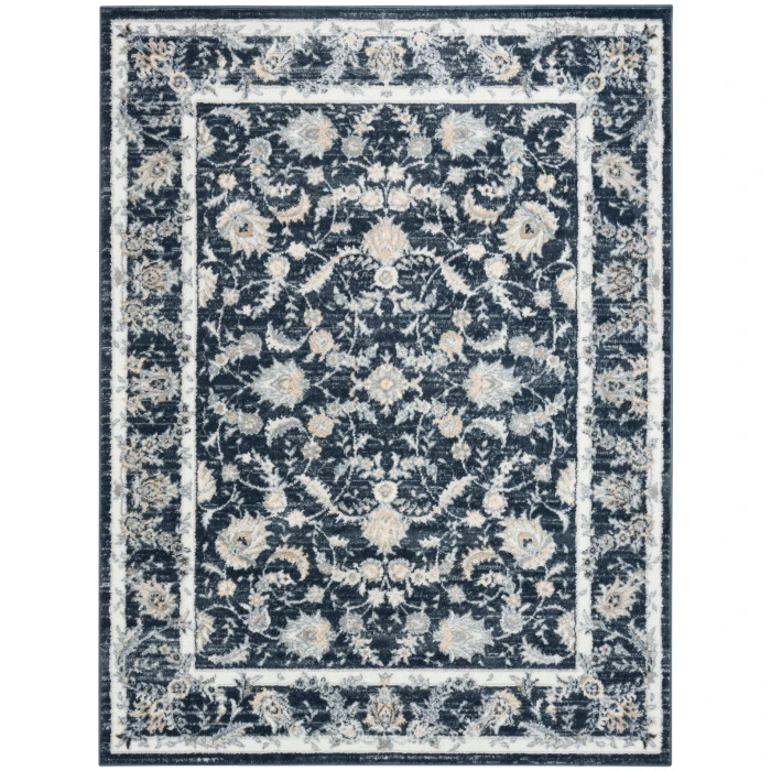Nourison Dekor Slate/Ivory DEK09 5 ft. 3 in. X 7 ft. Rect. Rug
