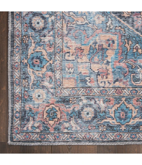 Nicole Curtis Machine Washable Series 1 Area Rug SR101 Blue 8' x 10'