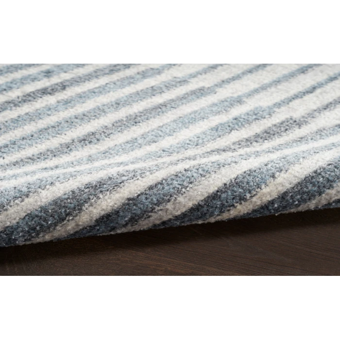 Nourison Astra Machine Washable Ivory Blue ASW03 2 ft. X 6 ft. Rectangle Rug