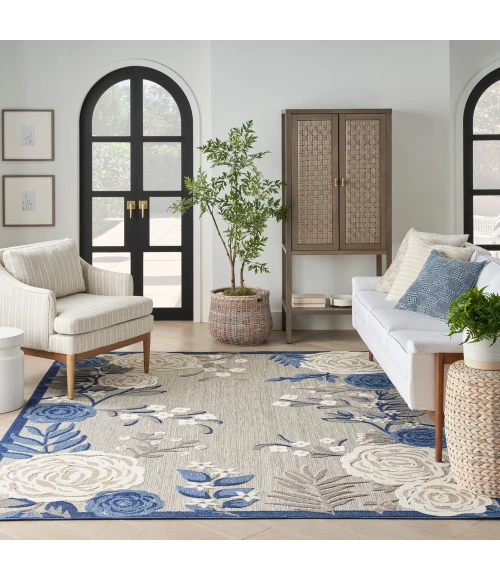 Nourison Aloha Area Rug ALH32 Blue Grey