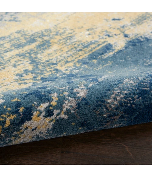 Nourison Twilight Area Rug TWI22 Navy Gold 2' x 3'