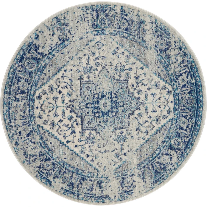 Nourison Tranquil Area Rug TRA06 Ivory/Light Blue