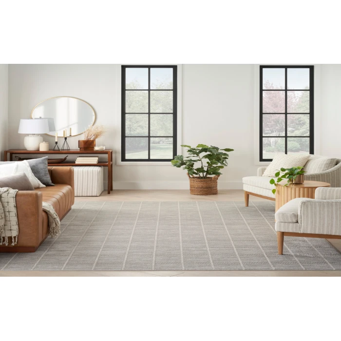 Nourison Serenity Home Light Grey SRH05 9 ft. X 12 ft. Rectangle Rug