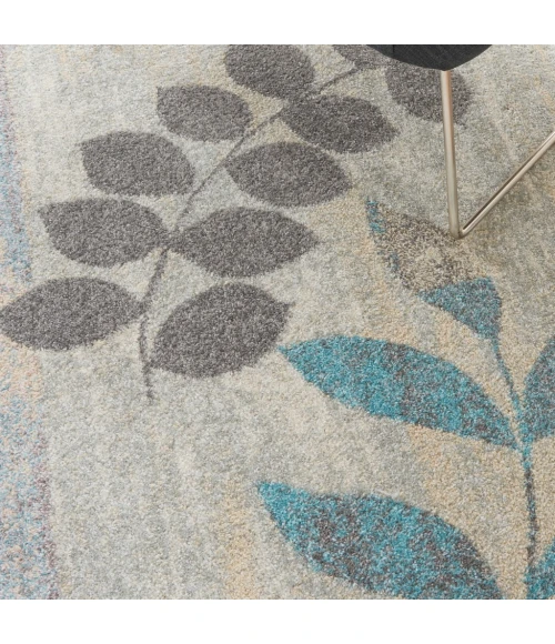 Nourison Tranquil Area Rug TRA01-Ivory/Light Blue