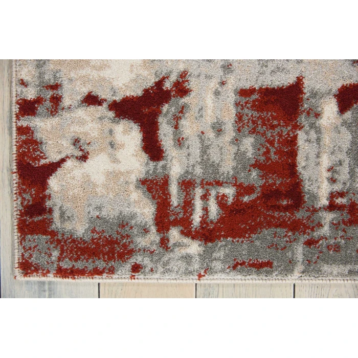 Nourison Maxell Area Rug MAE14-Ivory/Red