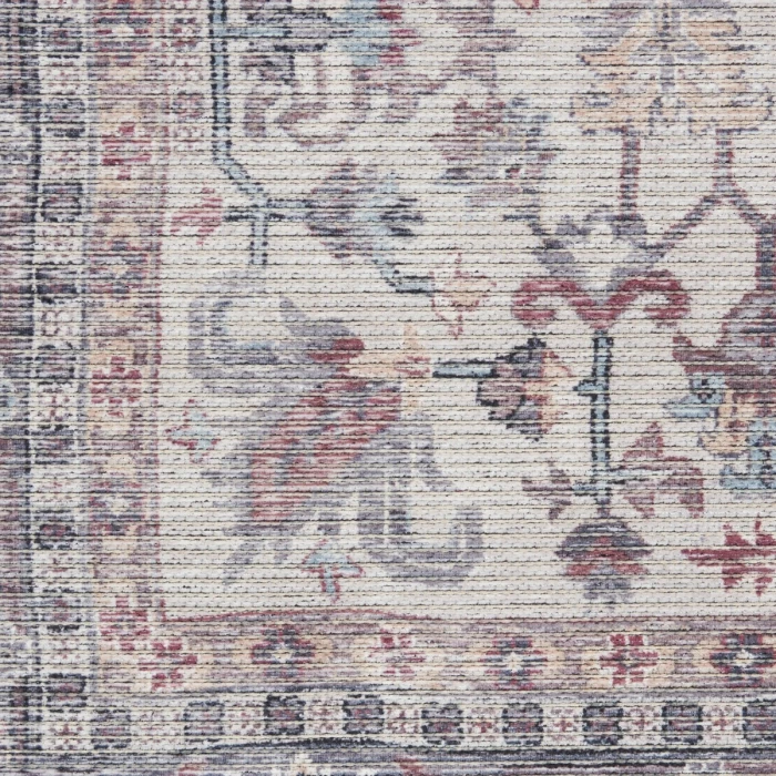 Nicole Curtis Machine Washable Series 1 Area Rug SR104 Black 7' Runner