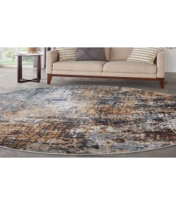 Nourison Home Astra Machine Washable ASW07 Multicolor 7 ft. 10 in. Round Area Rug