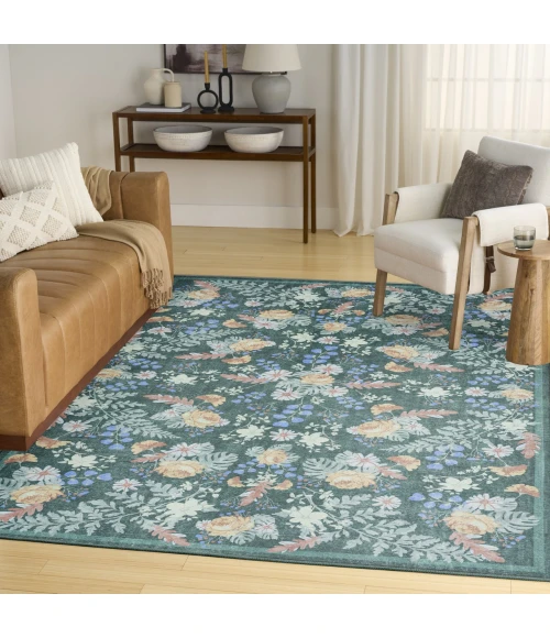 Nourison Home Botanical Washables Green BOT02 4ft. x 6ft. Rect. Rug