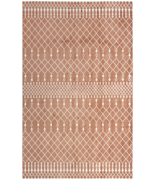 Nourison Astra Machine Washable Copper ASW10 6 ft. 7 in. X 9 ft. Rectangle Rug