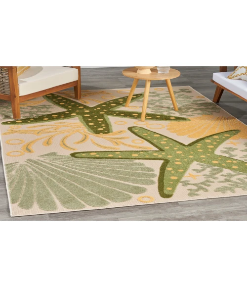 Nourison Aloha Green Yellow ALH24 6 ft. X 9 ft. Rectangle Rug