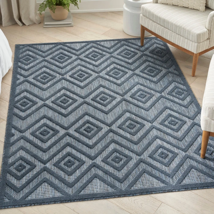 Nourison Versatile Area Rug NRV01 Navy Blue