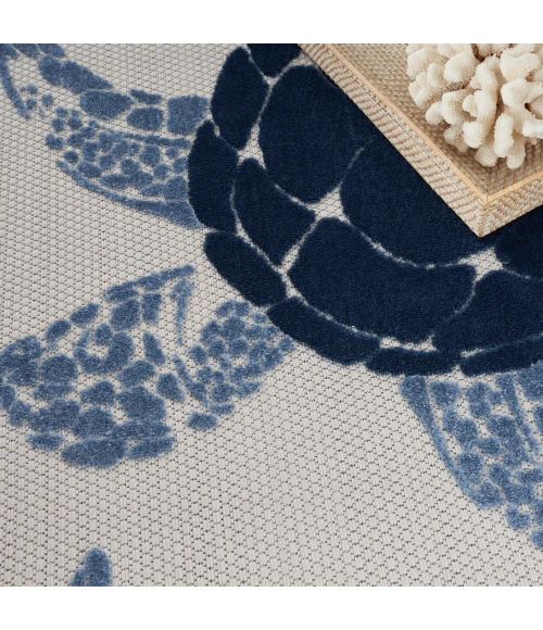 Nourison Aloha Area Rug ALH27 Navy Blue