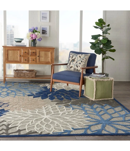 Nourison Aloha Area Rug ALH05-Blue/Multicolor