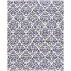 Nourison Home Grafix GRF06 White Blue 7 ft. 10 in. X 9 ft. 10 in. Area Rug