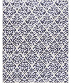 Nourison Home Grafix GRF06 White Blue 7 ft. 10 in. X 9 ft. 10 in. Area Rug