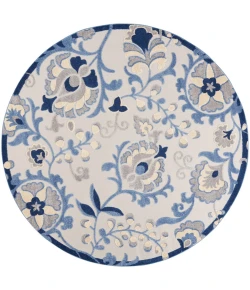 Nourison Home Aloha ALH17 Blue Grey 7 ft. 10 in. Round Area Rug