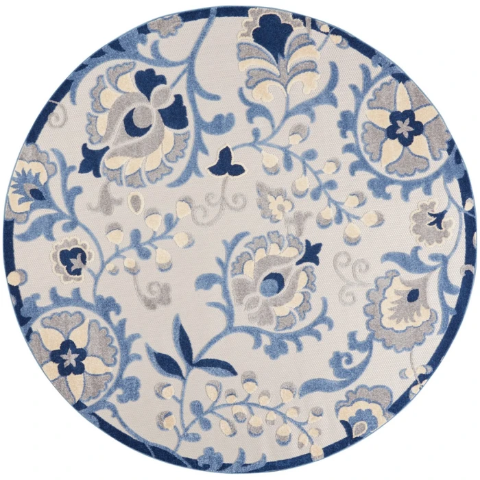 Nourison Aloha Area Rug ALH17-Blue/Grey
