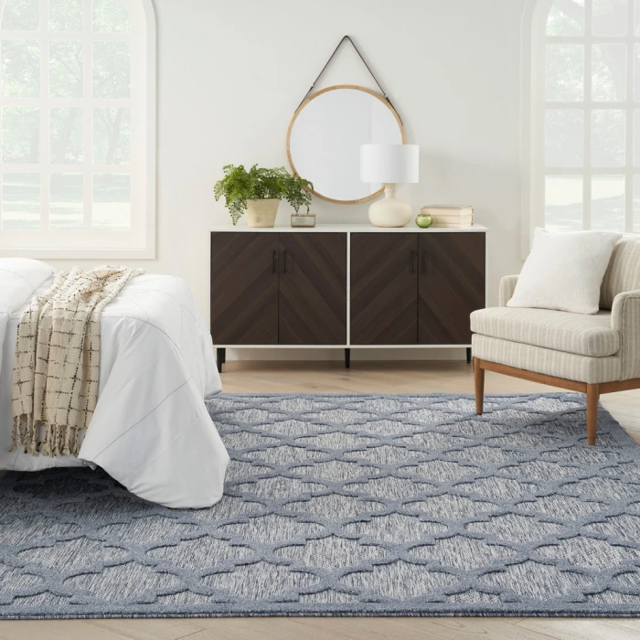 Nourison Easy Care Area Rug NES01 Denim Blue