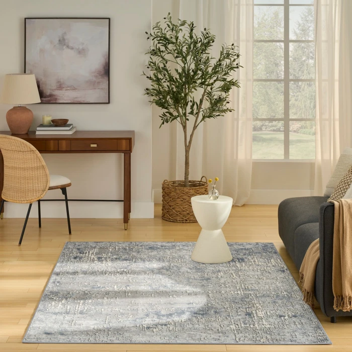 Nourison Quarry Dark Grey QUA17 6 ft. X 9 ft. Rect. Rug