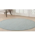Nourison Courtyard Ivory Aqua COU01 5 ft. Round Rug