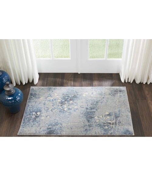 Nourison Somerset Area Rug ST74-Silver/Blue
