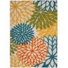 Nourison Home Aloha ALH05 Turquoise Multicolor 7 ft. 10 in. X 10 ft. 6 in. Area Rug