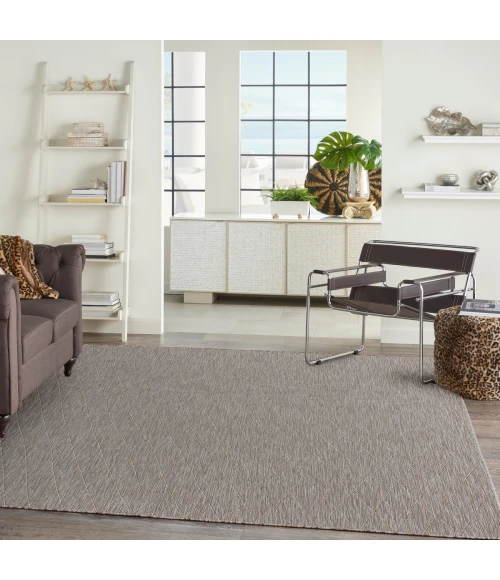 Nourison Washable Solutions Grey/Mocha WSL01 10 ft. X 14 ft. Rect. Rug