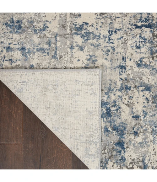 Nourison Rustic Textures Ivory Grey Blue RUS07 6 ft. X 9 ft. Rect. Rug
