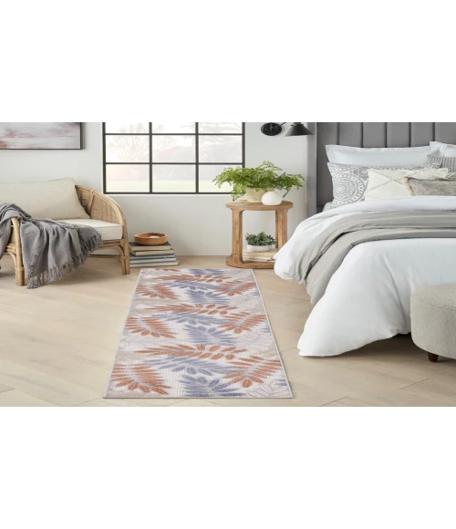Nourison Aloha Blue Mocha ALH18 2 ft. 3 in. X 8 ft. Rectangle Rug