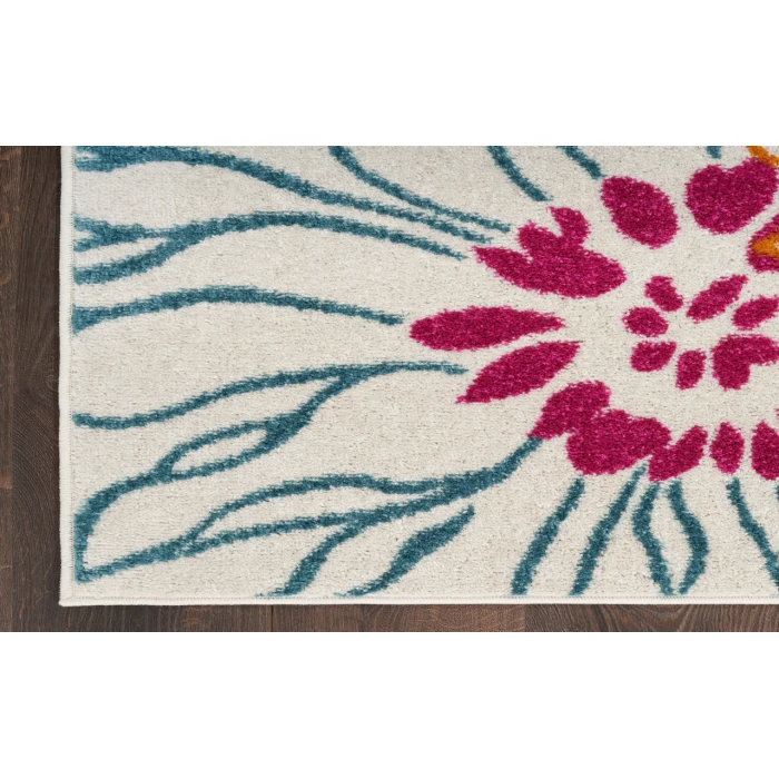 Nourison Passion Ivory/Multi PSN17 2 ft. 2 in. X 10 ft. Rectangle Rug