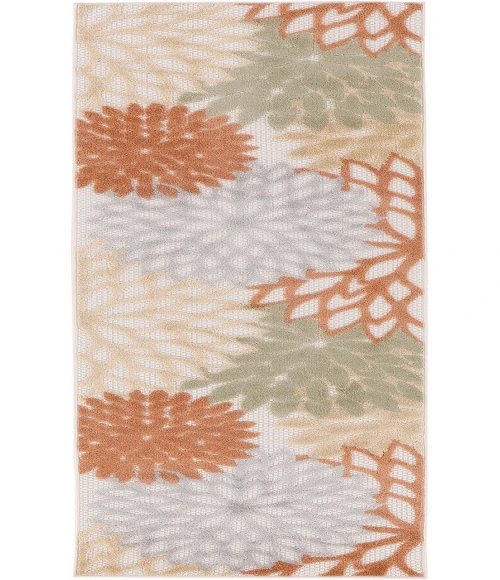 Nourison Aloha Ivory Multicolor ALH05 2 ft. 3 in. X 8 ft. Rectangle Rug